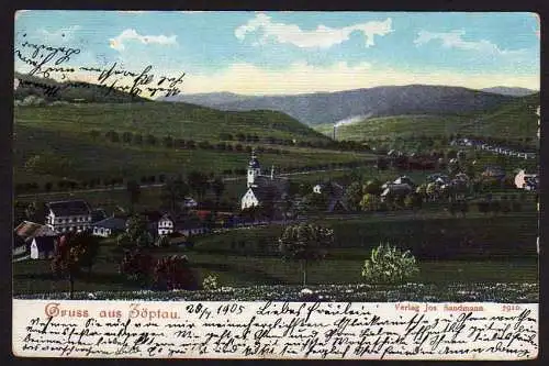 40792 AK Zöptau Sobotin 1905 Panorama