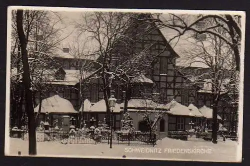 39925 AK Schweidnitz Friedenskirche im Winter 1931 Swidnica