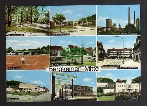 128536 AK Bergkamen Stadtverwaltung Tennisplatz Turnhalle Freibad Bildungsheim
