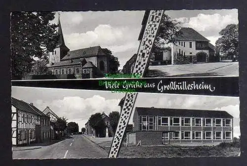 128622 AK Großbüllesheim Euskirchen 1964 Lebensmittel Helene Baum Schule Kirche