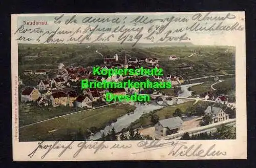 115988 AK Neudenau 1905 Panorama; im Vordergrund Bahnhof