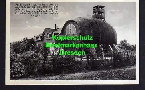 116063 AK Javornik Jaberlich Riesenfaß mit Aussichtsturm und Gastwirtschaft 1940