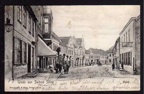 84766 AK Solbad Sülze 1909 Markt Straße