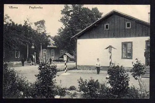 84805 AK Mława Mlawa Mielau Peplowka 1915 Grenze Zoll Grenzsäule