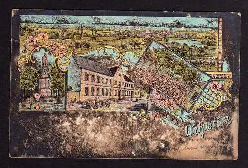 84293 AK Uichteritz Weißenfels 1904 Litho Gasthaus Deutsches Haus