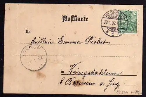 84844 AK Städisches Krankenhaus Hildesheim 1902 Verwaltung Chirurgischer Pavillo