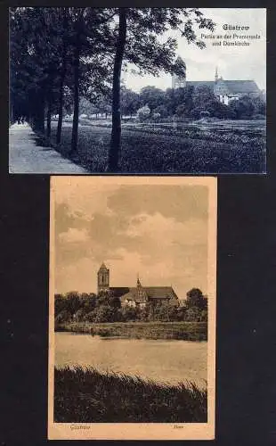 83802 2 AK Güstrow Promenade 1907 Dom Domkirche