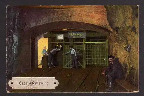 83209 AK Oppeln 1913 Bergbau unter Tage Gesenkförderung Sobtzicks Schokolade