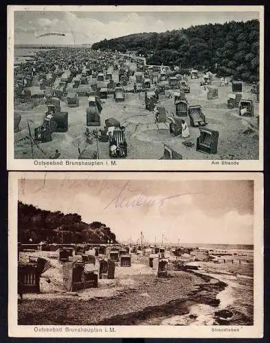 83416 2 AK Ostseebad Brunshaupten überfüllter Strand1929 Kühlungsborn 1925