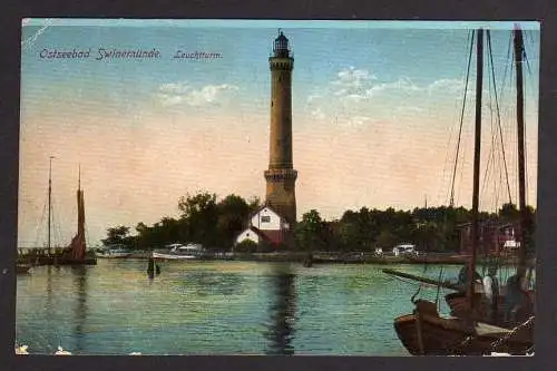 83599 AK Swinemünde Leuchtturm 1915 Feldpost