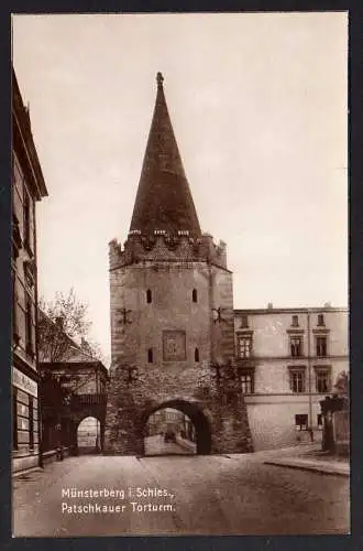 83593 Ansichtskarte Münsterberg i, Schlesien Patschkauer Turm