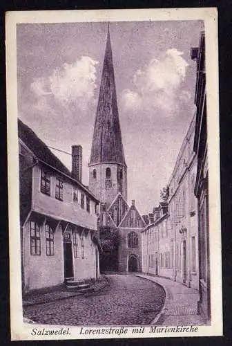 82364 AK Salzwedel Lorenzstraße Marienkirche 1930