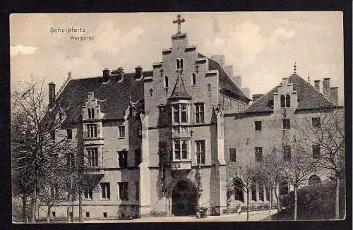 80071 AK Schulpforte Naumburg Schule Westportal 1913