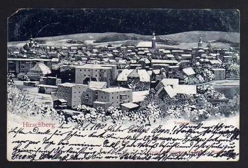 80393 Ansichtskarte Hirschberg im Riesengebirge Winterbild 1900