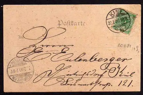 80081 AK Rendsburg Postamt Postgebäude Vollbild 1900