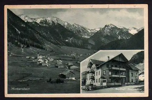 80665 AK Hinterstein Bad Hindelang Allgäu Gasthof Steinadler 1923