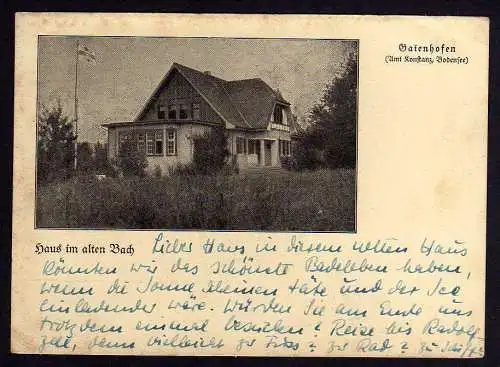 80685 AK Gaienhofen Bodensee Haus im alten Bach Amt Konstanz 1931