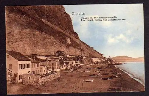 80576 AK Gibraltar 1911 Strand Mittelmeerseite Norddeutscher Lloyd Bremen
