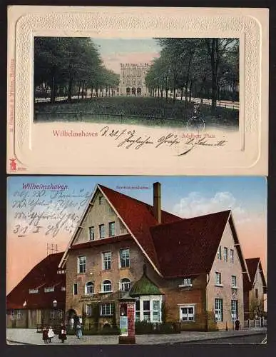 72641 2 AK Wilhelmshaven Seemannsheim Adalbert Platz 1903