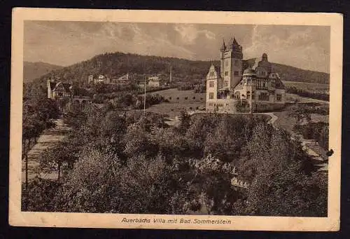 71313 AK Auerbachs Villa mit Bad Sommerstein Feldpost 1918 Vereinslazarett Saalf