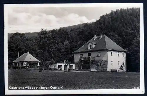 71441 AK Gaststätte Pension Wildbach Post Englmar 1938 Bayr. Ostmark