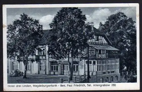 70914 AK Magdeburgerforth Hotel 3 Linden 1942