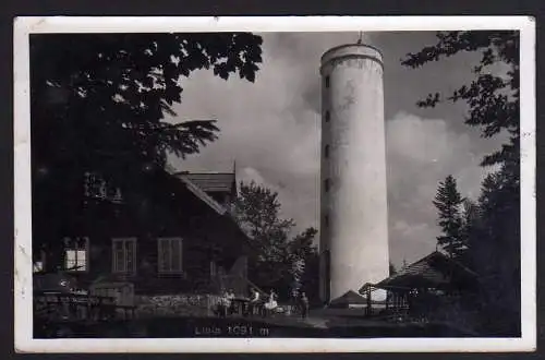 61083 AK Libin Prachatitz 1942 Feldpost Gasthaus Ausstichtsturm Fotokarte