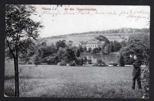 61534 AK Plauen i. Vogtland An den Tennerateichen 1915