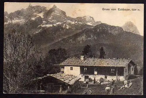 61743 AK Eckbauer 1911 Garmisch-Partenkirchen Posthilfsstelle Vordergraseck