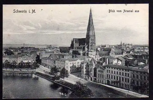 61625 AK Schwerin i.M. Blick v. Arsenal aus 1911