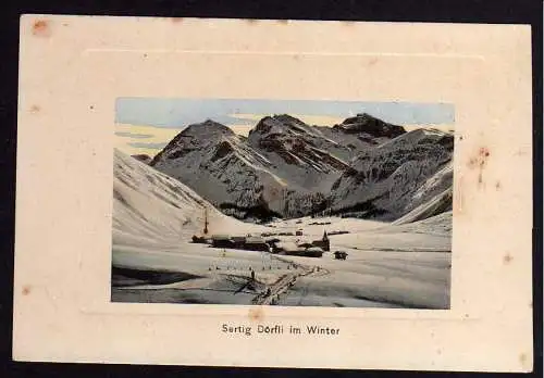 61660 AK Sertig Dörfli im Winter Davoser Eisbahn Winter 1912 - 1913