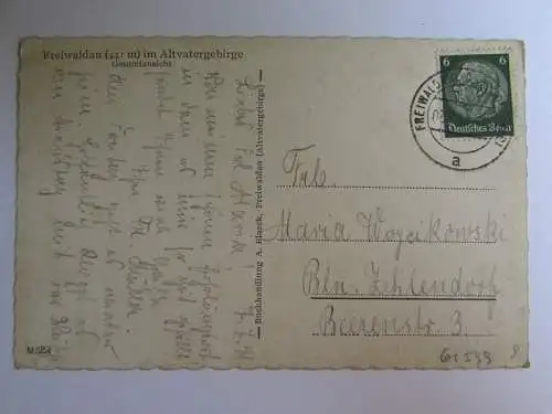 61599 AK Freiwaldau Altvatergebirge Gesamt 1941