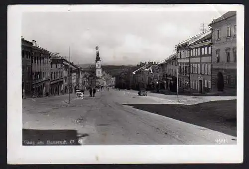 61146 AK Haag am Hausruck Markt Straße Kirche Fotokarte um 1935