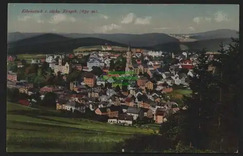 51847 Ansichtskarte Eibenstock sächs. Erzgebirge Panorama um 1920