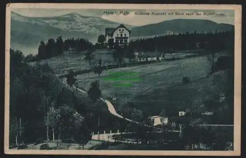 51950 Ansichtskarte Hain im Riesengebirge 1928 Goldene Aussicht Sturmhaube