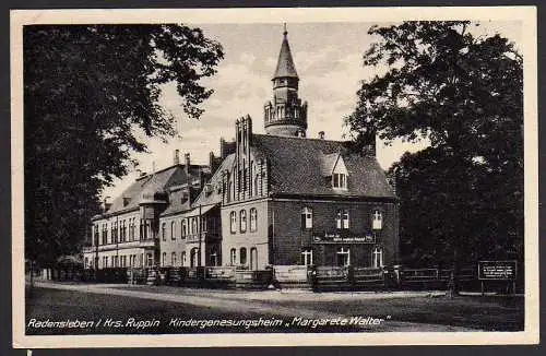 51208 AK Radensleben Neuruppin um 1940 Kindergenesungsheim Margarete Walter