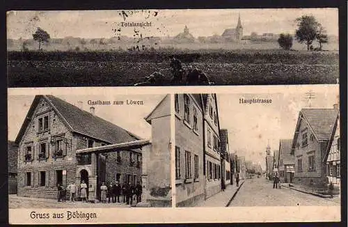 51342 AK Böbingen Pfalz 1908 Gasthaus zum Löwen Hauptstraße