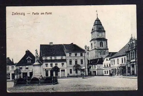 100944 AK Zielenzig Sulecin Denkmal Markt um 1910