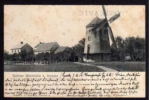71848 AK Gohliser Windmühle bei Dresden 1904