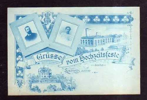 115593 Ansichtskarte Dresden Loschwitz 1900 Grüße vom Hochzeitsfeste