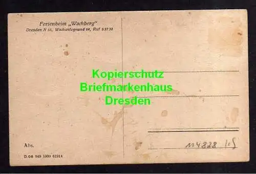 114828 AK Dresden um 1940 Ferienheim Wachberg Wachwitzgrund 84