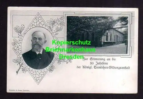 115915 AK Dresden 1900 50 Jahrfeier der Königl. Turnlehrer Bildungsanstalt