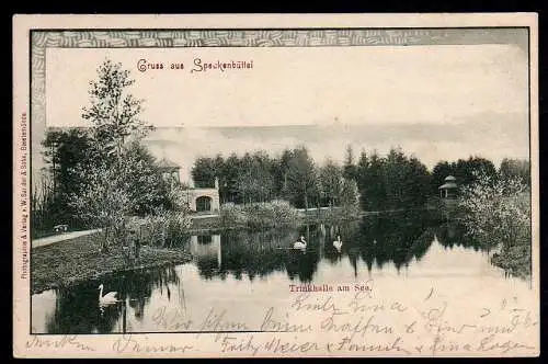 28965 Ansichtskarte Speckenbüttel Trinkhalle am See 1901 Bremen