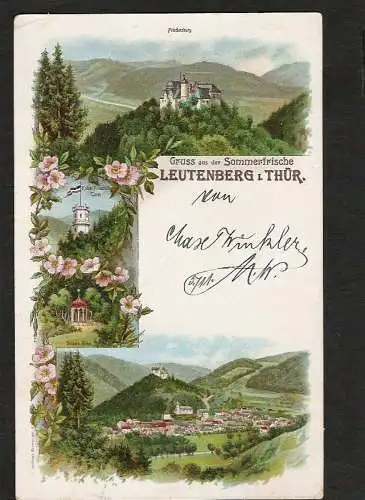 21373 AK Litho Leutenberg Thür. Friedensburg , ungelaufen