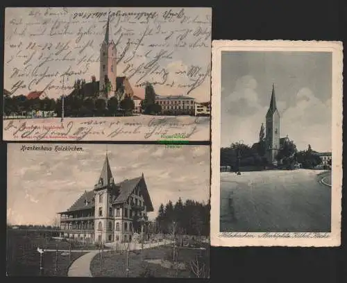 151382 3 AK Holzkirchen 1904 Gasthaus zum Hausl Bräu Kirche Markt Krankenhaus