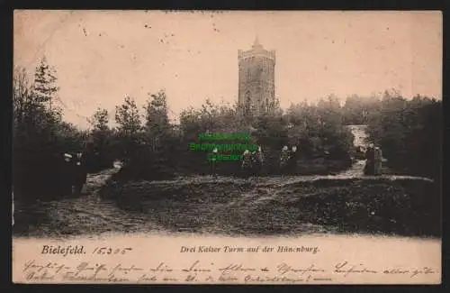 150705 AK Bielefeld 1905 Drei Kaiser Turm auf der Hünenburg