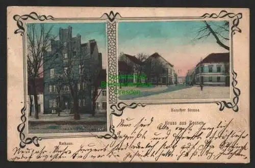 146496 Ansichtskarte Zossen 1908 Rathaus Baruther Straße