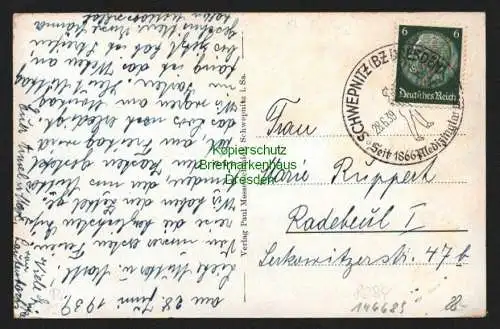 146689 AK Schweppnitz Sachsen Postamt Kriegerdenkmal 1939