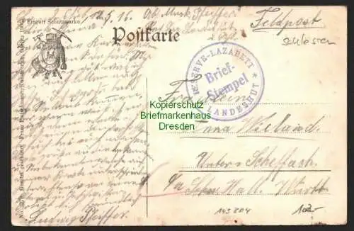 143304 AK Grüssau Krzeszow 1916 Panorama Feldpost Reserve Lazarett Landeshut