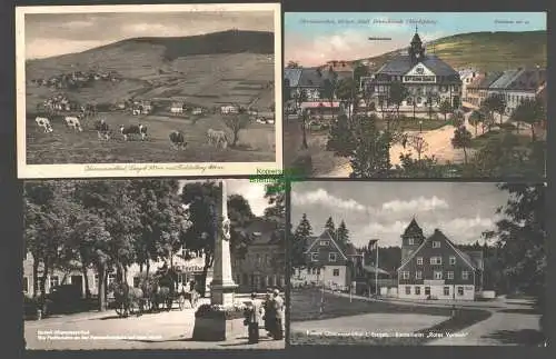 142335 4 Ansichtskarte Kurort Oberwiesenthal Marktplatz um 1910 Kinderheim Rotes Vorwerk
